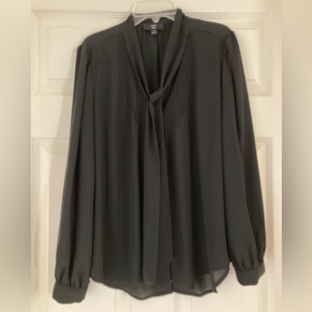 Jcrew tie neck blouse